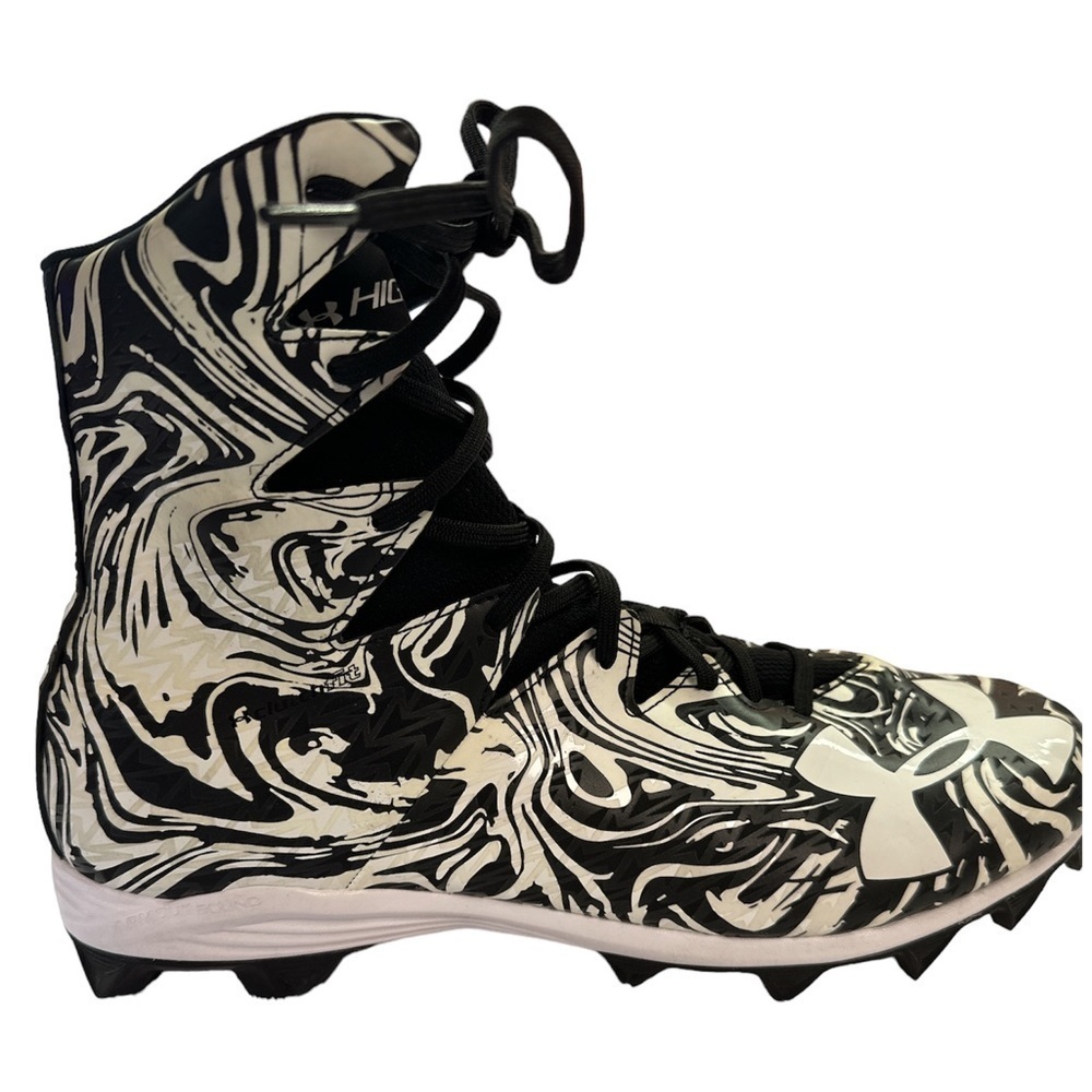 Under Armour Clutch Fit Highlight Football Hightop Cleat Zebra Print S13